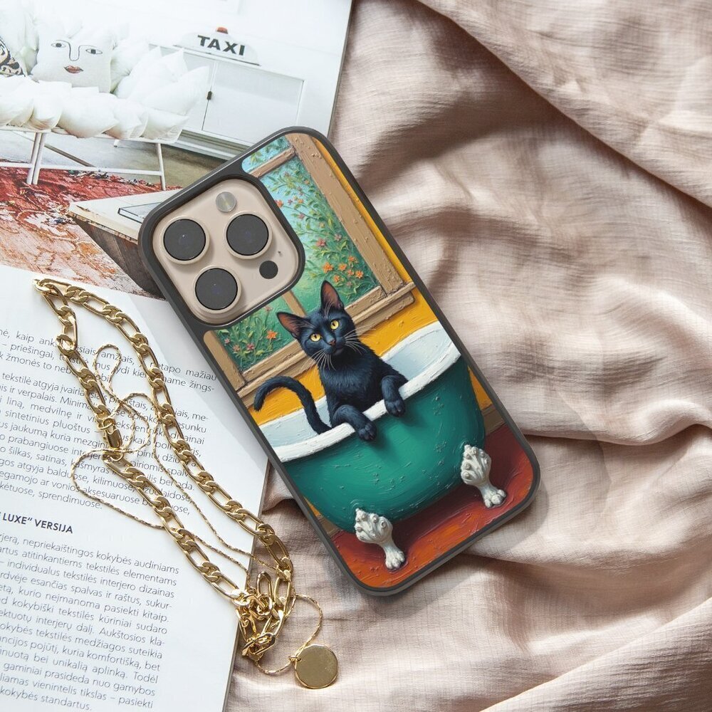 Cat Phone Case iPhone 16 Pro, 15 Pro, 14, Samsung Galaxy S25 Google Pixel